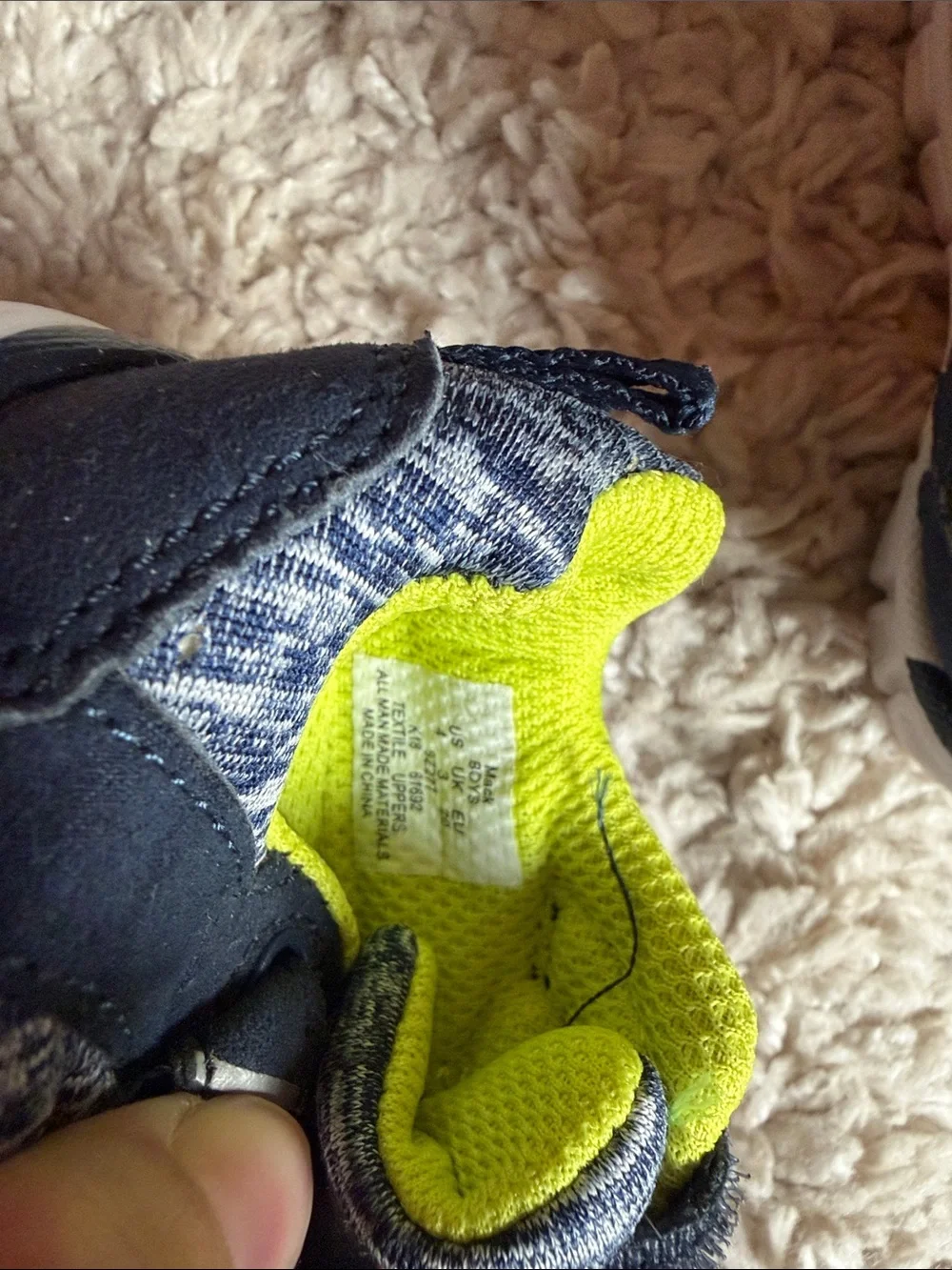 Stride Rite Navy and Lime Toddler Sneakers
